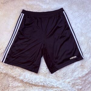 Adidas Men's Black/White Athletic Shorts large no liner 10” inseam